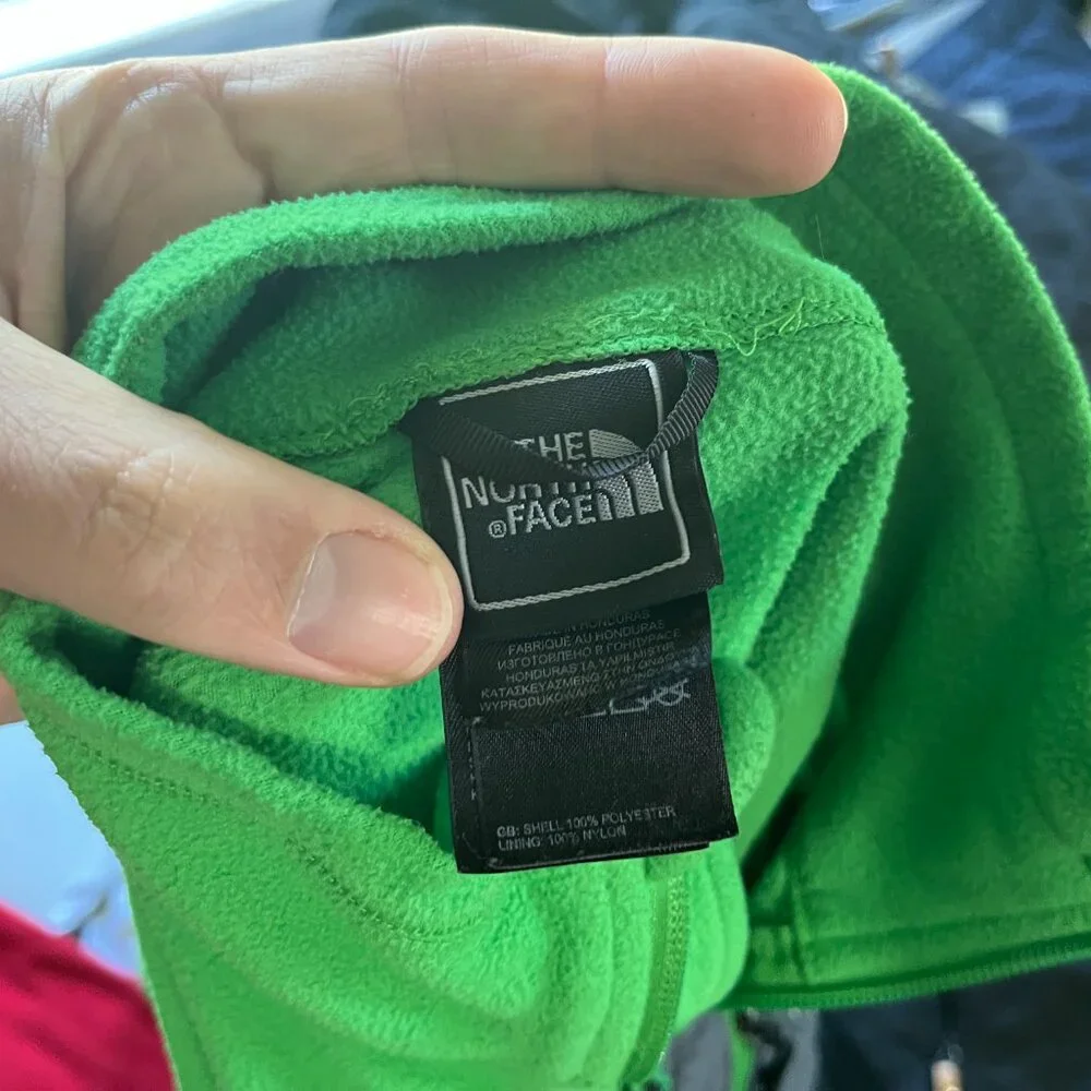 🧥 The North Face Men’s Lime Green & Gray 1/2 Zip Pullover Jacket S EUC ⛰️
